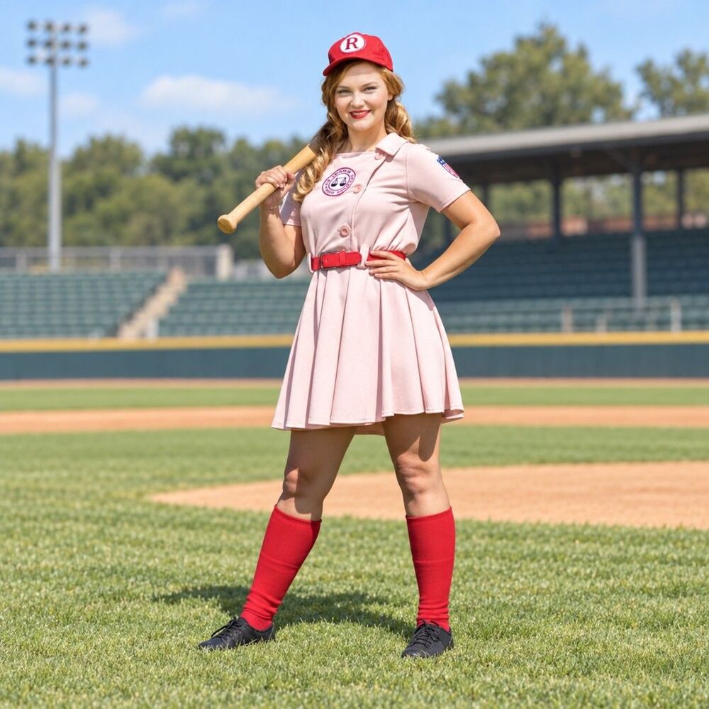 Rare A League of Their Own Authentic Dottie Halloween Baesball Costume Women 4X